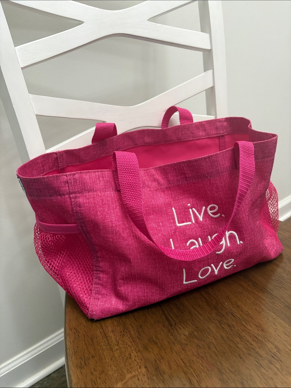 thirty-one Hot Pink 'Live. Laugh. Love.' Tote